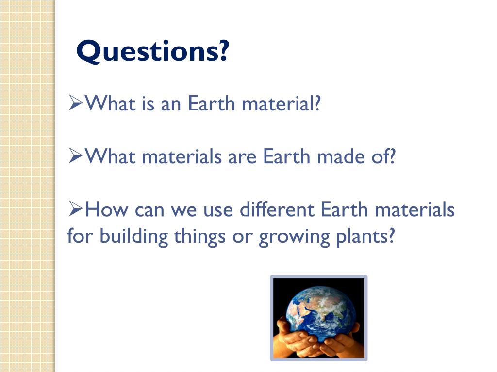 PPT Earth Materials Science First Grade PowerPoint Presentation, free