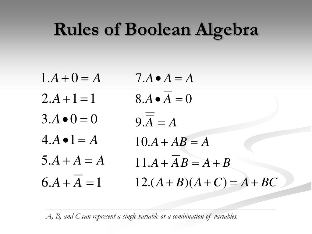 PPT Boolean Algebra PowerPoint Presentation, free download ID2597789