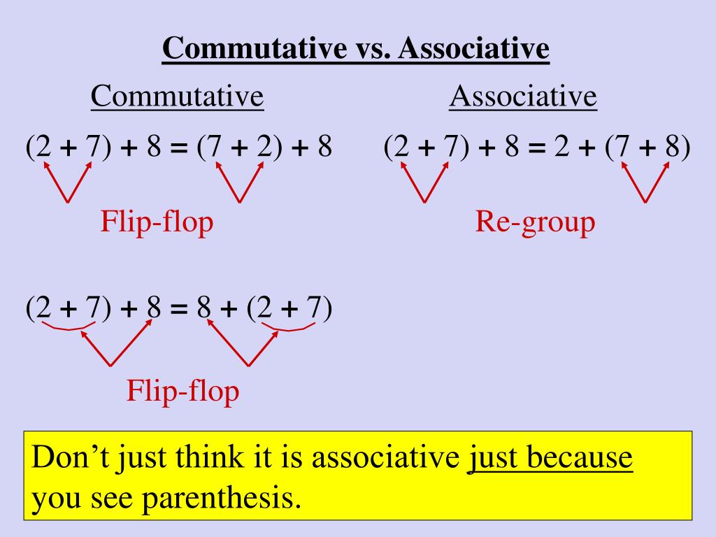 PPT Lesson 1.7 The Commutative and Associative Property PowerPoint