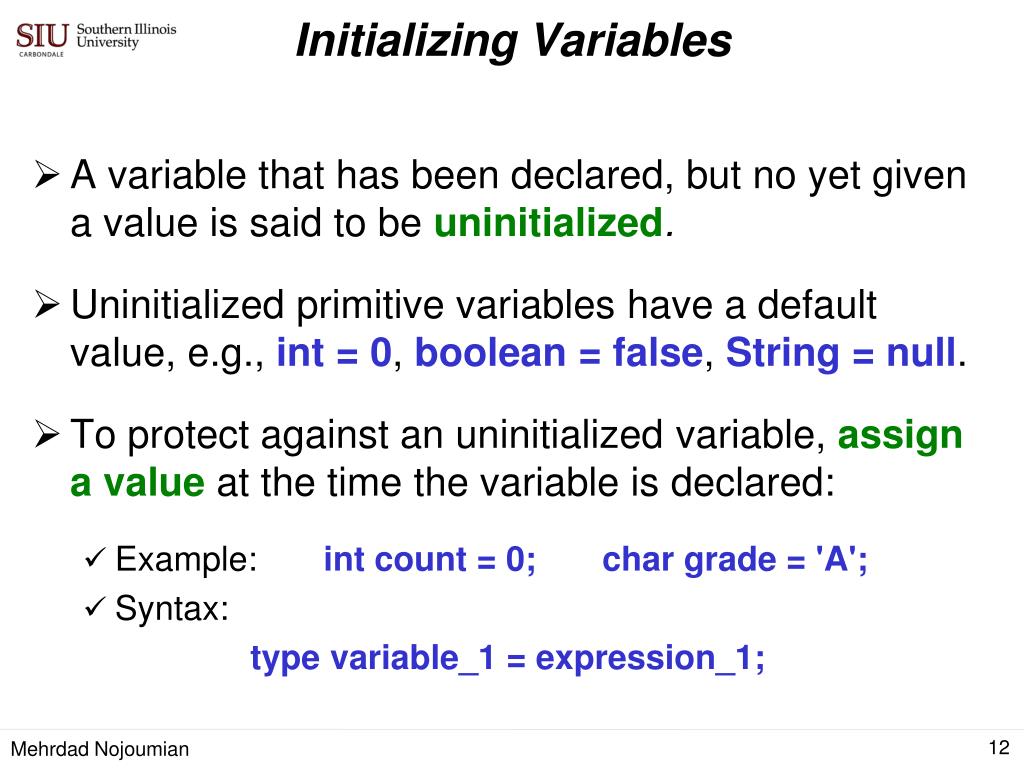 PPT Variables and Expressions PowerPoint Presentation, free download