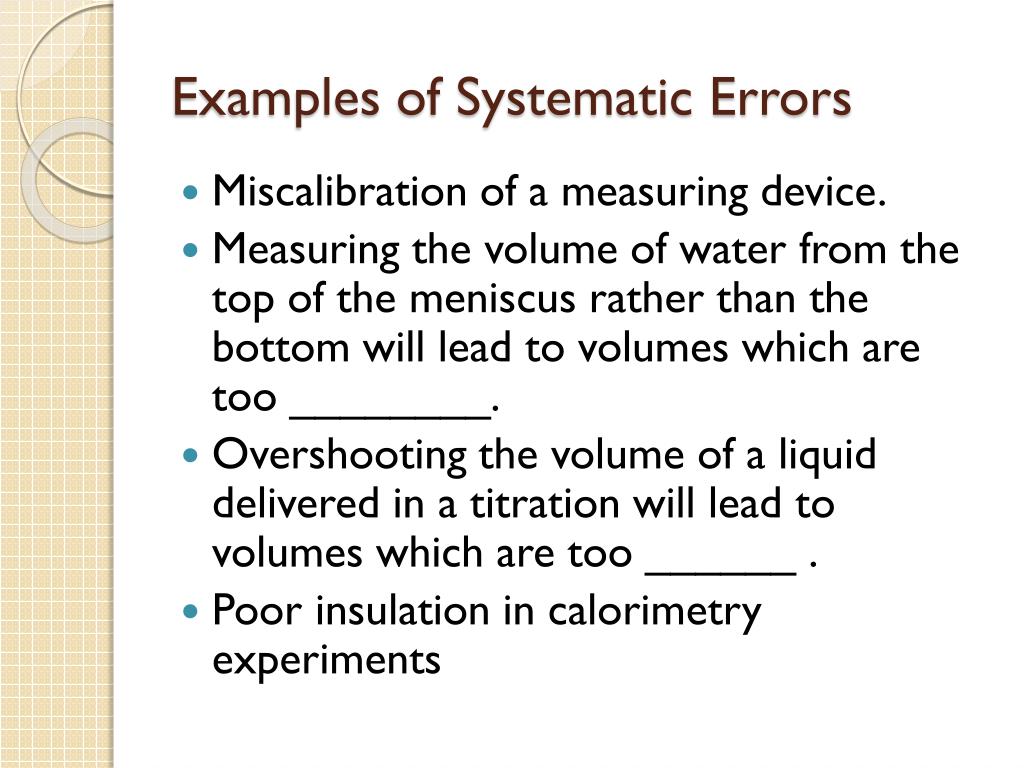 PPT Uncertainty & Errors in Measurement PowerPoint Presentation ID