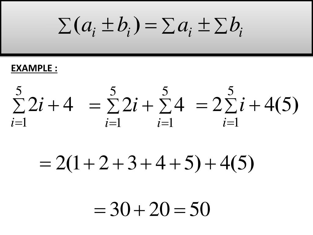 PPT Sigma Notation PowerPoint Presentation, free download ID2606098