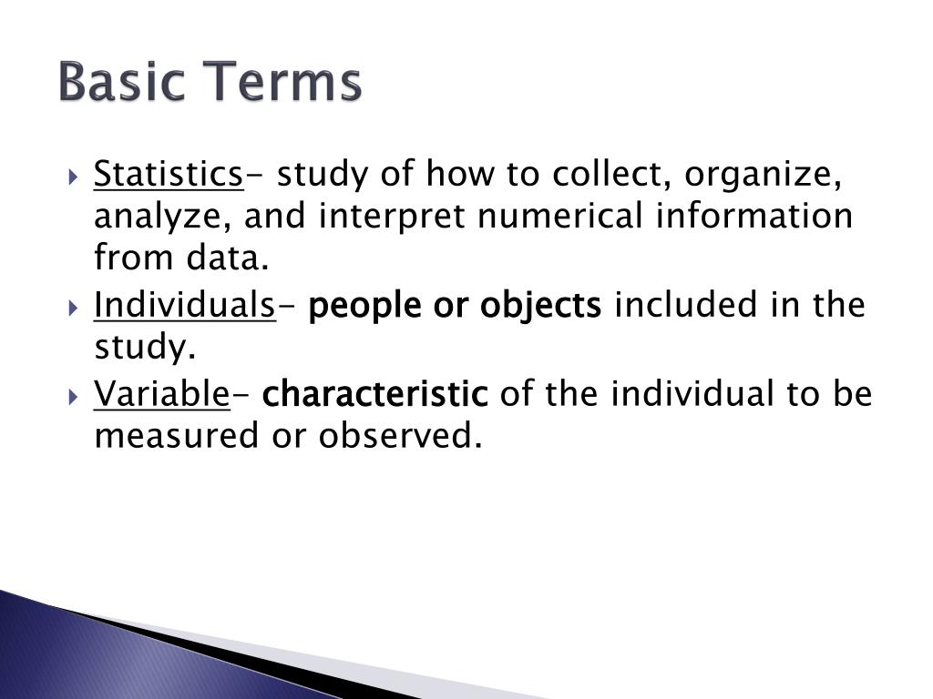 Glossary of Statistical Terms hbiostat