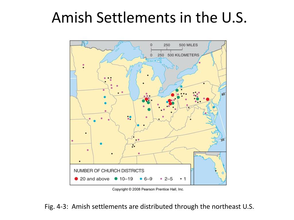 Amish Communities In The Us Map PPT Where do folk and popular cultures originate and diffuse