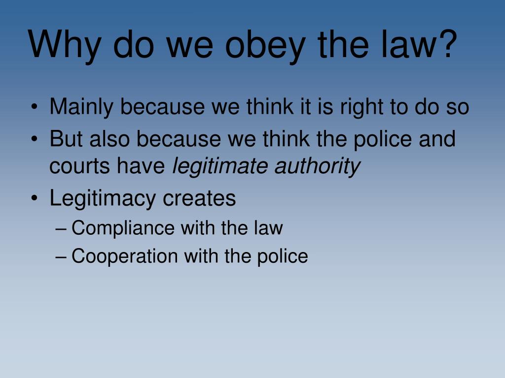 PPT Trust in the police, legitimacy and compliance with the law