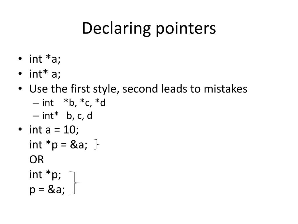 PPT Pointers PowerPoint Presentation, free download ID2611192