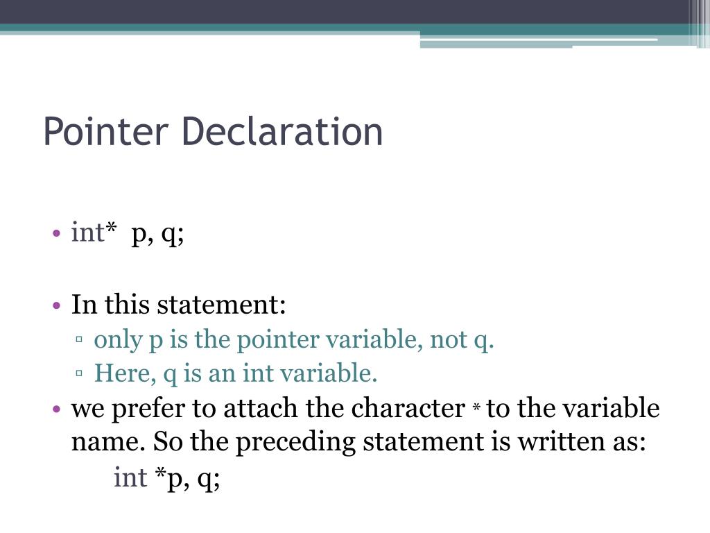 PPT Pointer Data Type and Pointer Variables PowerPoint Presentation