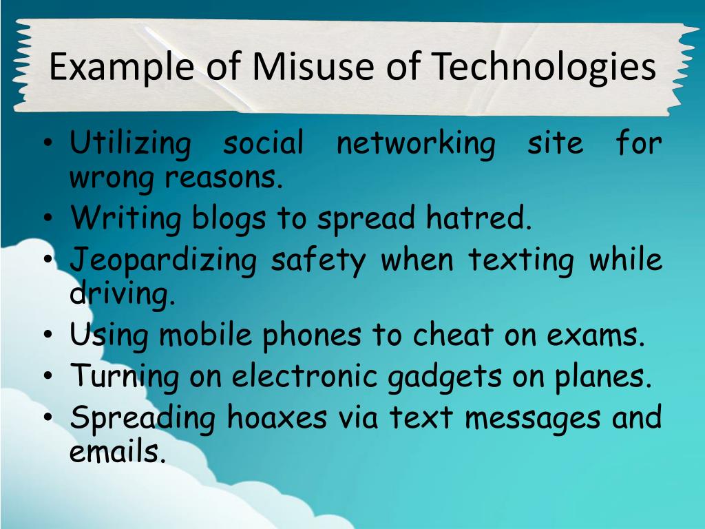PPT The Misuse of Technology PowerPoint Presentation, free download