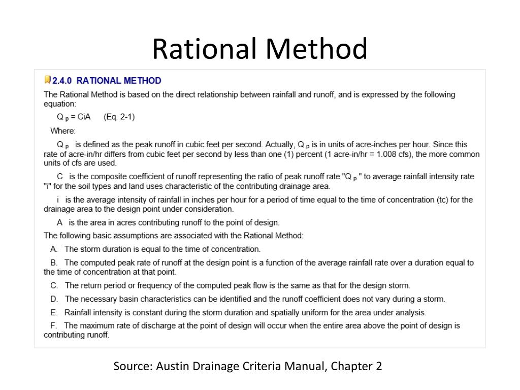 PPT Rational Method PowerPoint Presentation, free download ID2612931