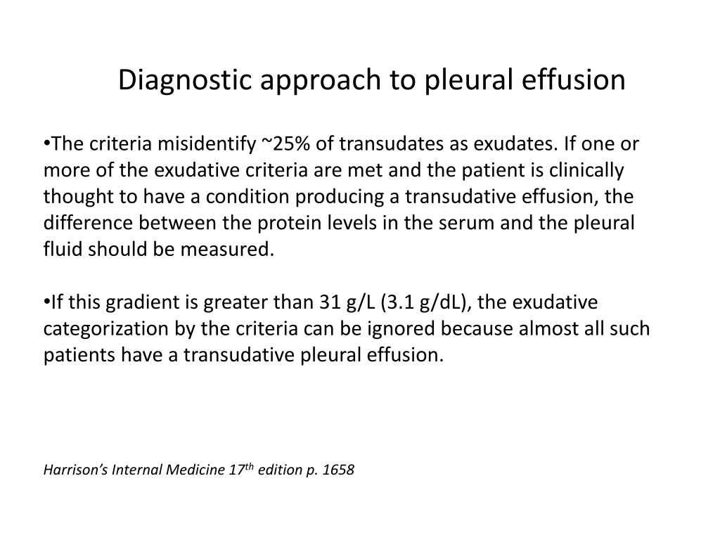 PPT 1. Diagnostic approach to pleural effusion PowerPoint