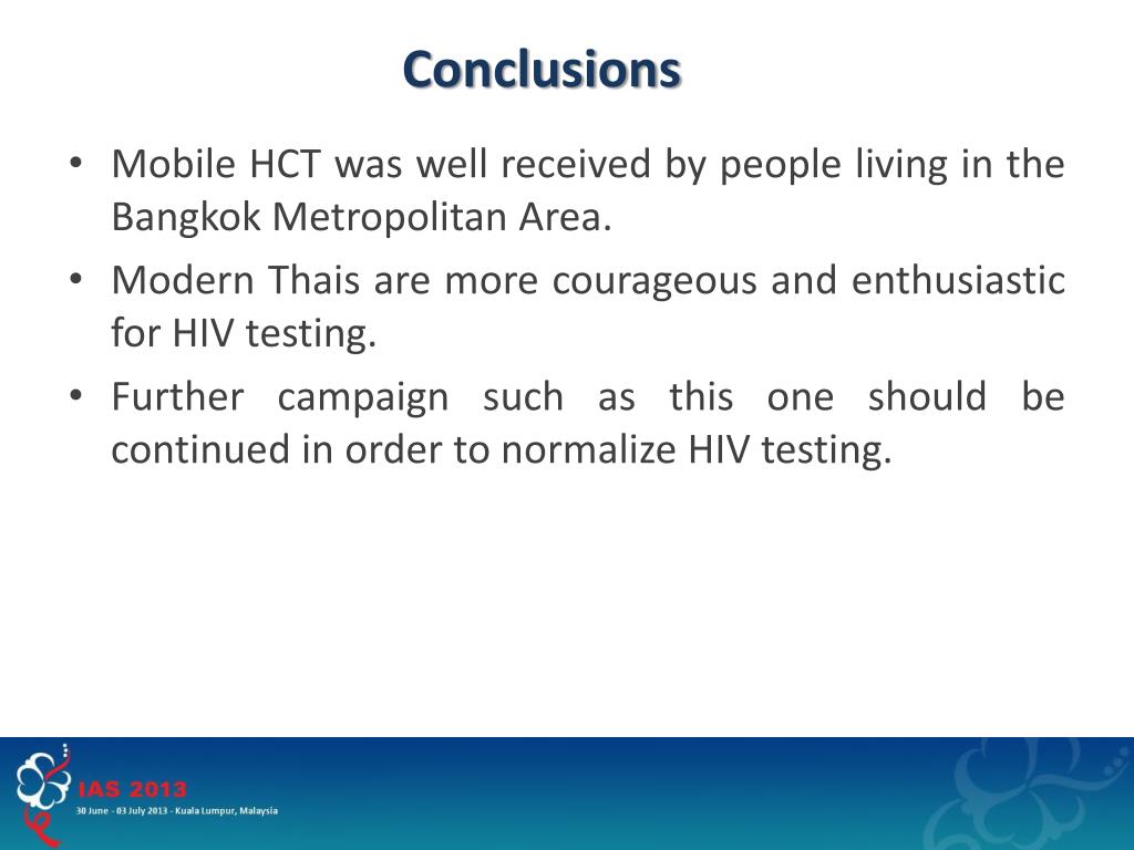 PPT High uptake of mobile HIV testing in Bangkok Metropolitan Area
