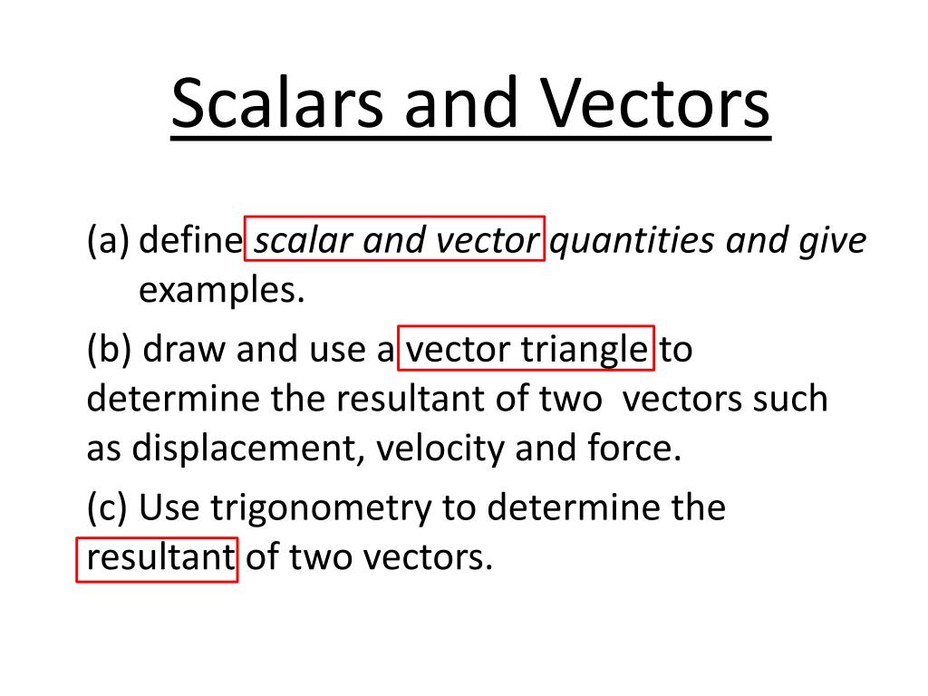 PPT Scalars and Vectors PowerPoint Presentation, free download ID