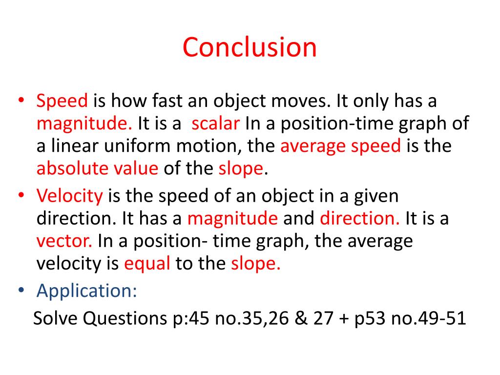 PPT Difference between speed and velocity PowerPoint Presentation