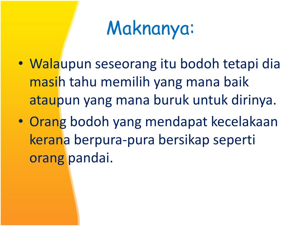 Maksud Kecil Jangan Disangka Anak Beasr Jangan Disangka Bapa