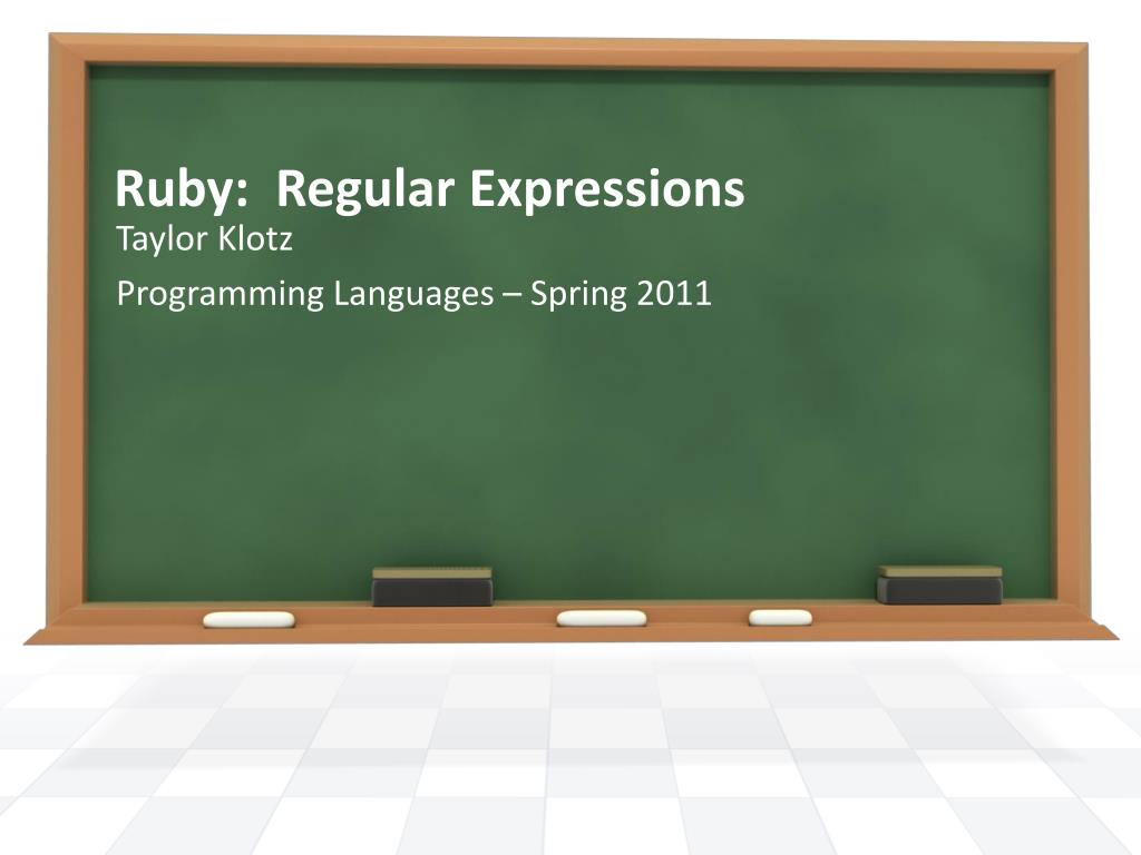 PPT Ruby Regular Expressions PowerPoint Presentation, free download ID2619901
