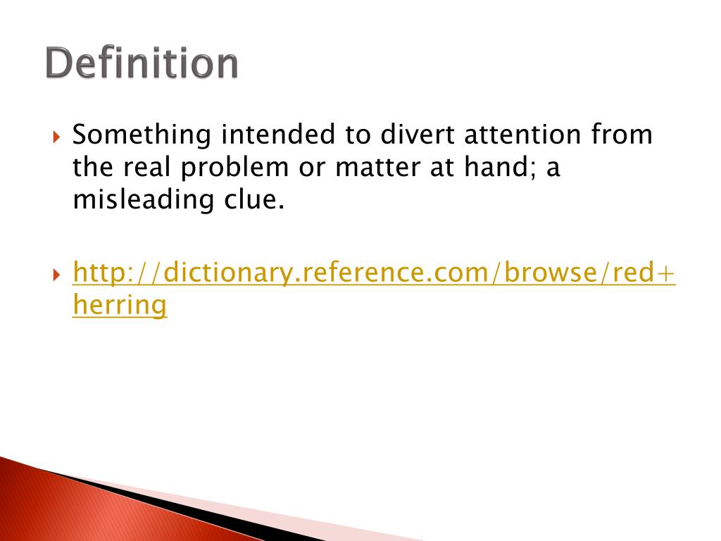 PPT Red Herring PowerPoint Presentation, free download ID2620135