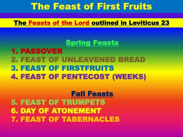 PPT The Feast of First Fruits PowerPoint Presentation, free download