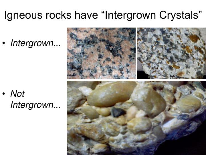 What Rock Has Intergrown Crystals From 2 To 3 Mm In Diameter at