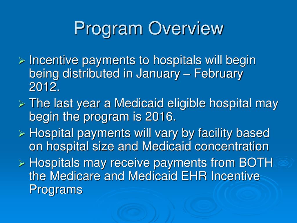 PPT New Jersey Medicaid EHR Incentive Program Hospital Overview PowerPoint Presentation ID