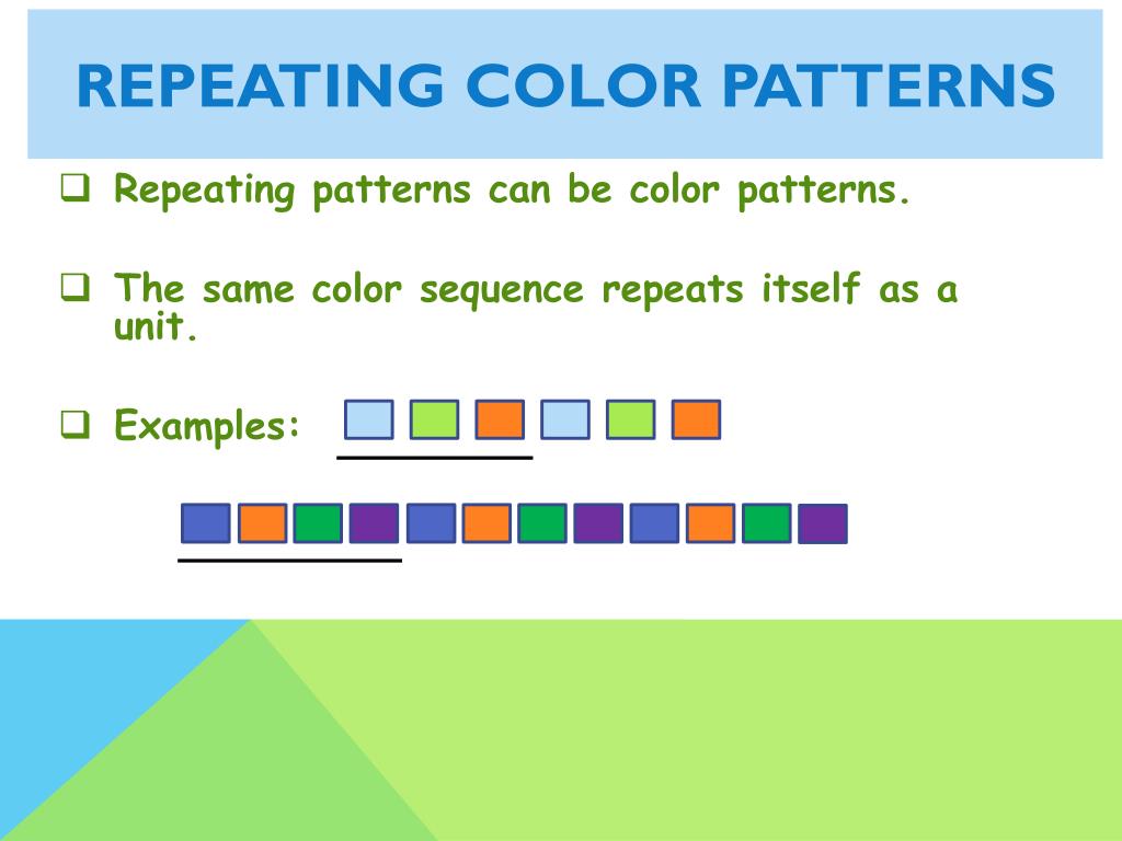 PPT Repeating and Growing Patterns PowerPoint Presentation, free