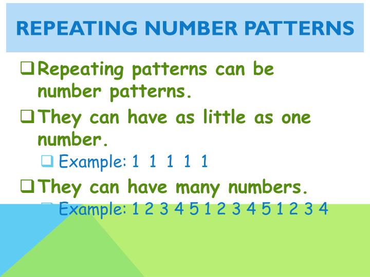 PPT Repeating and Growing Patterns PowerPoint Presentation ID2630215