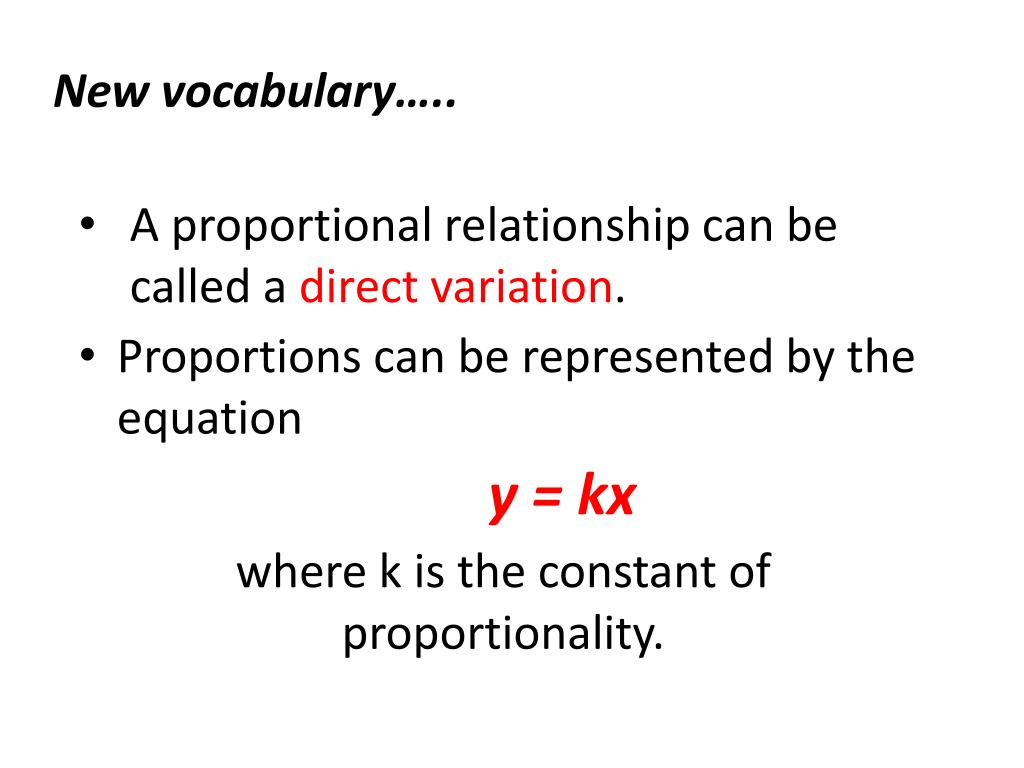 PPT - Equations of proportional relationships PowerPoint Presentation