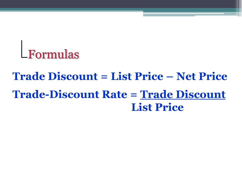 PPT Trade Discounts PowerPoint Presentation, free download ID2632276