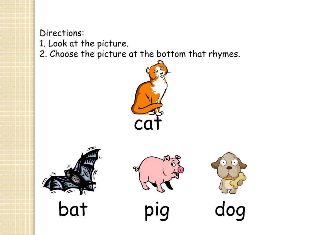 PPT Rhyming Words Assessment PowerPoint Presentation, free download