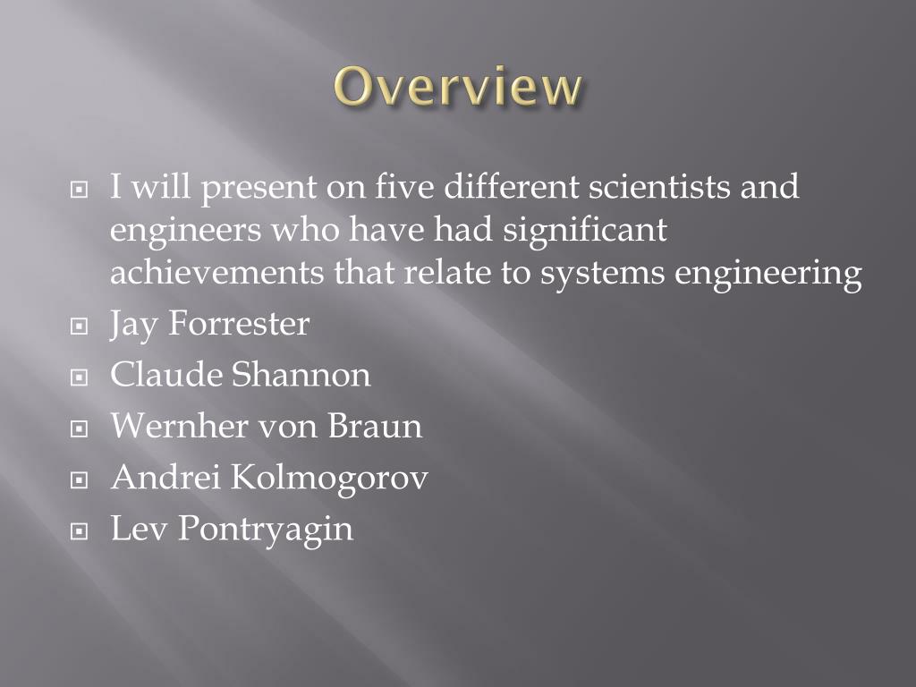 PPT Famous Systems Scientists and Engineers PowerPoint Presentation