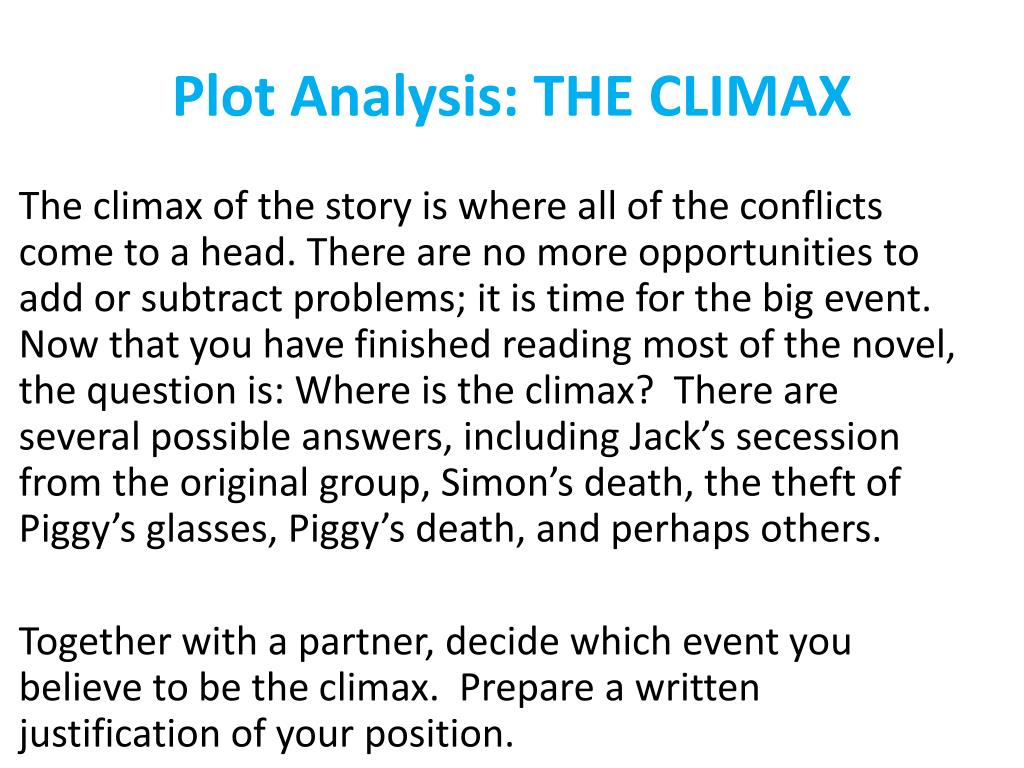 PPT Plot Analysis THE CLIMAX PowerPoint Presentation, free download ID2637472