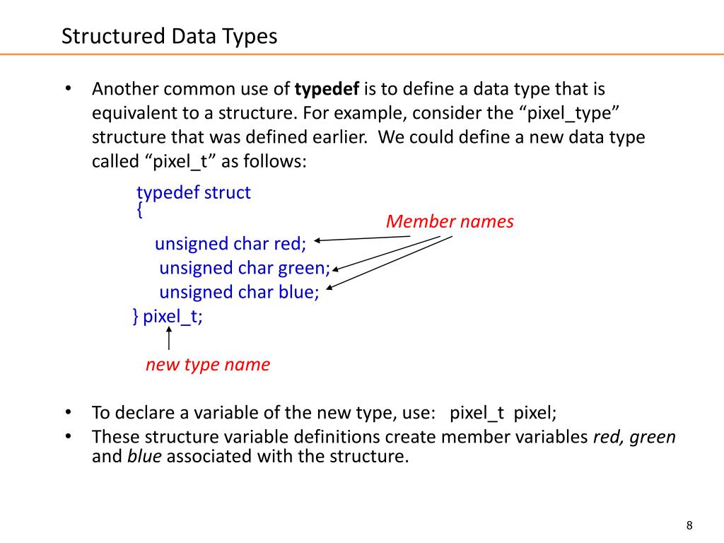 PPT Structured Data Types PowerPoint Presentation, free download ID