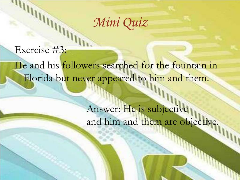 PPT Grammar Lesson Objective and Subjective Case