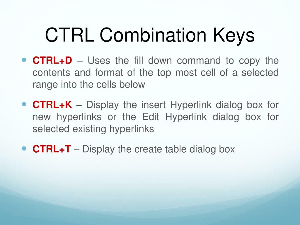 PPT MS Excel 2007 Shortcut Keys PowerPoint Presentation, free