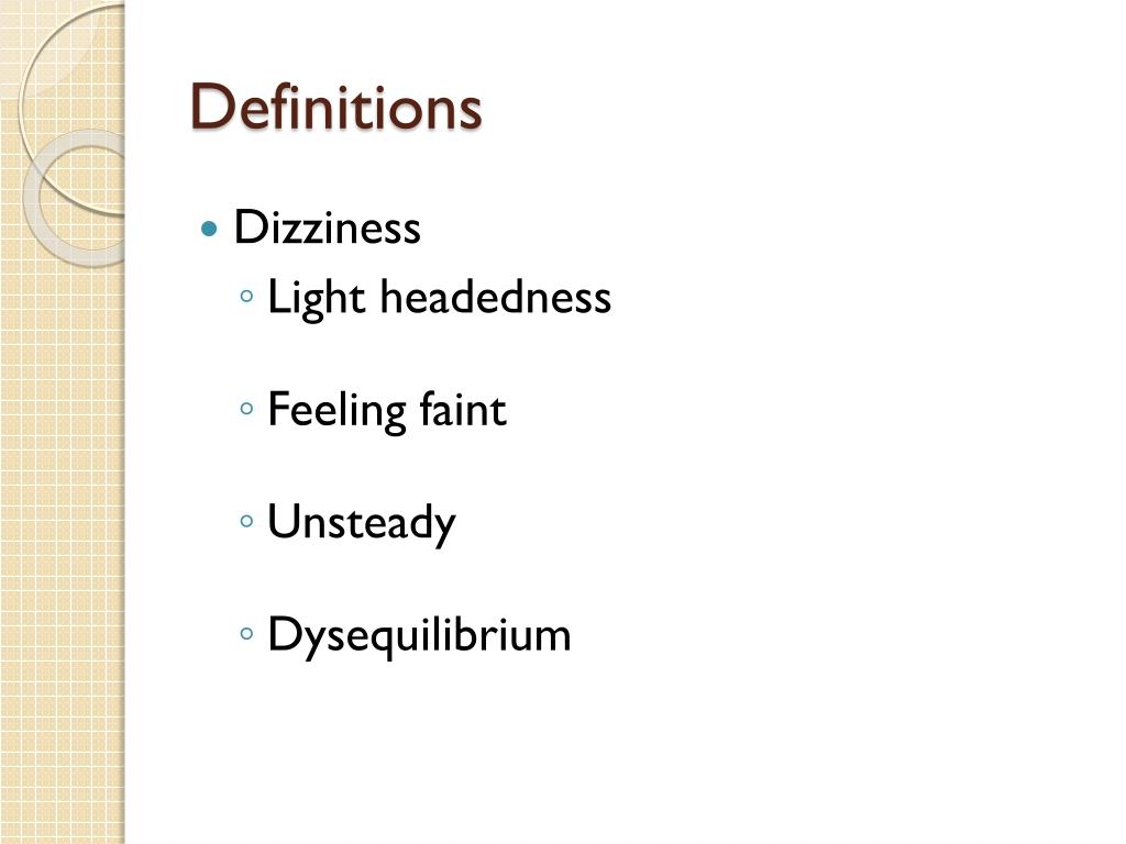 PPT Vestibular Rehabilitation for Dizziness and Balance Disorders