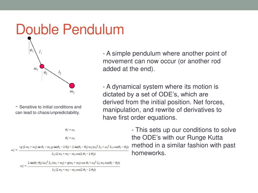 PPT Double Pendulum PowerPoint Presentation, free download ID2649221