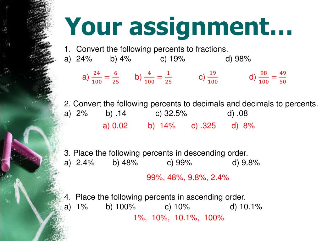 How To Order Fractions Decimals And Percentages Compare And Order