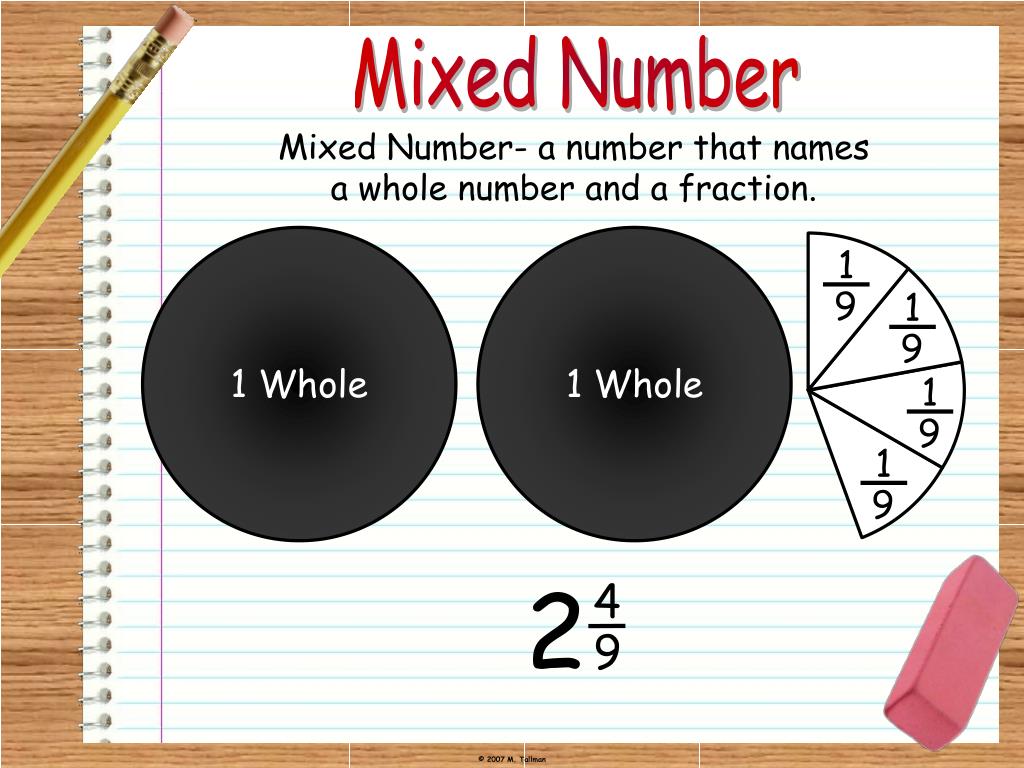 PPT - Mixed Numbers and Improper Fractions PowerPoint Presentation