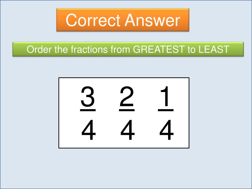 PPT Comparing & Ordering Fractions PowerPoint Presentation, free