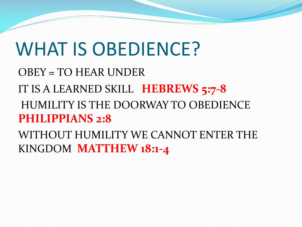 PPT OBEDIENCE PowerPoint Presentation, free download ID2651436