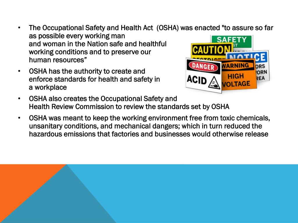 PPT The Occupational Safety and Health Act PowerPoint Presentation