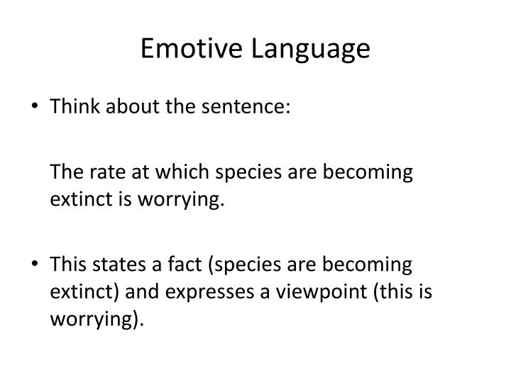 PPT Emotive Language PowerPoint Presentation ID2654712