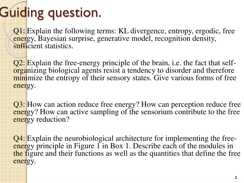 PPT The freeenergy principle a rough guide to the brain? Karl
