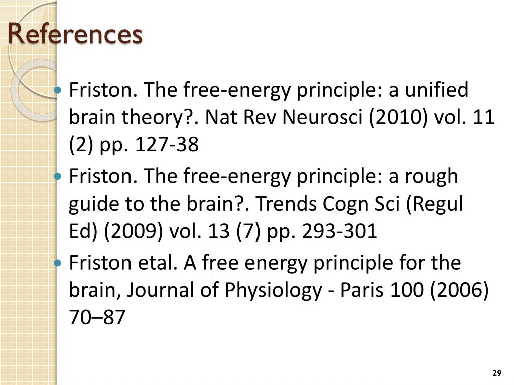 PPT The freeenergy principle a rough guide to the brain? Karl