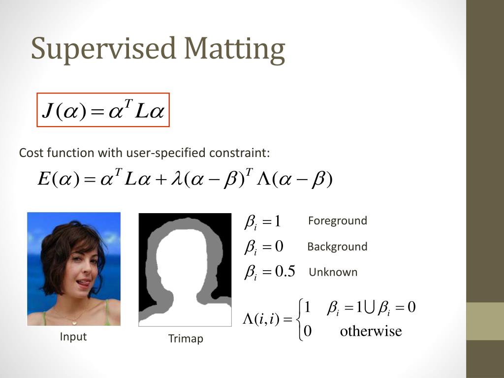 PPT Image Matting with the Matting Laplacian PowerPoint Presentation