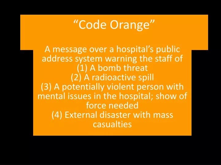 PPT “Code Orange” PowerPoint Presentation, free download ID2660178