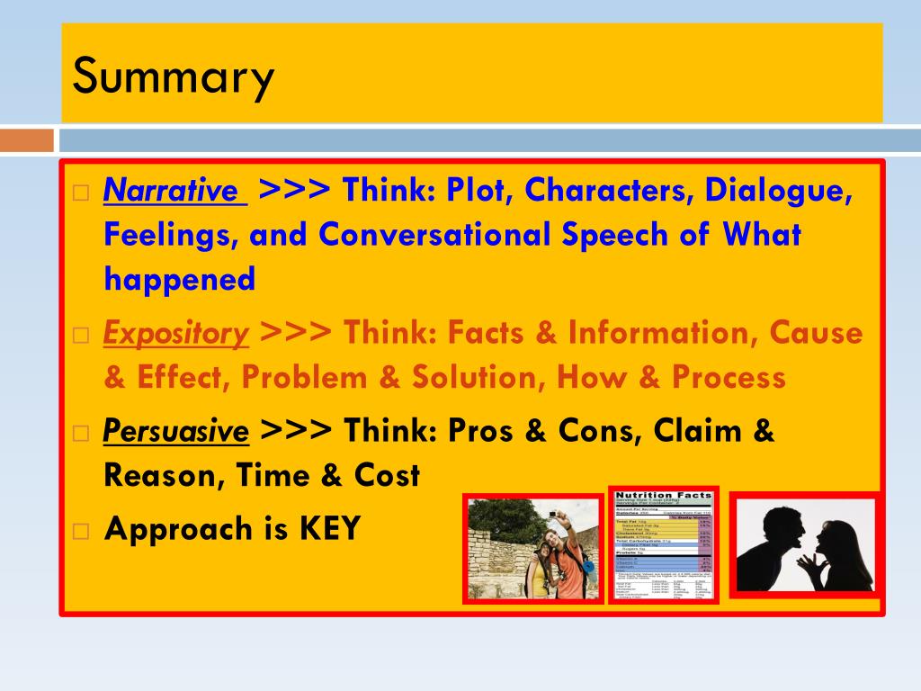 PPT Narrative, Expository, and Persuasive Essays What