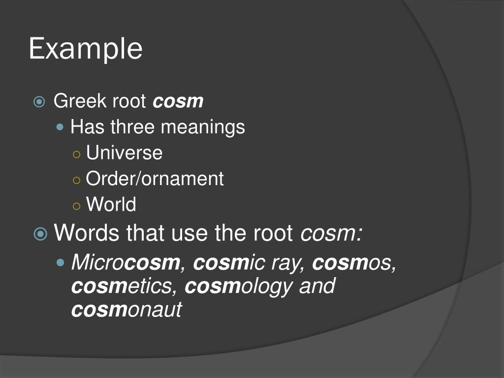PPT Greek Root Vocabulary Project PowerPoint Presentation, free download ID2663188