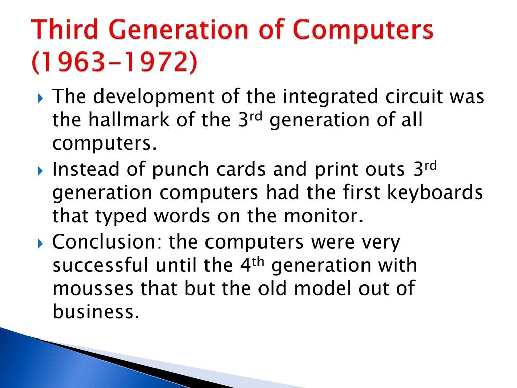 PPT 3 rd Generation Computers PowerPoint Presentation, free download