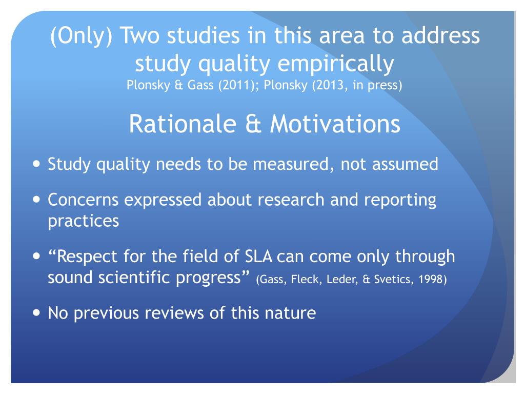 PPT Defining and Evaluating ‘Study Quality’ PowerPoint Presentation
