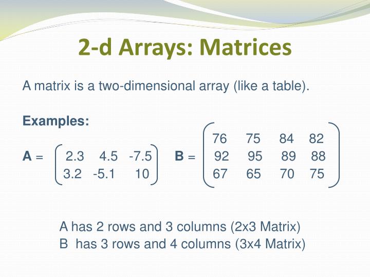 PPT Introduction to Arrays PowerPoint Presentation ID2674332